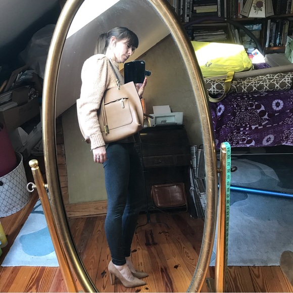 Steve Madden Large Tan Cognac Tote Bag with Medium Inner Bag, NWOT, 17” x 12” - Picture 14 of 15